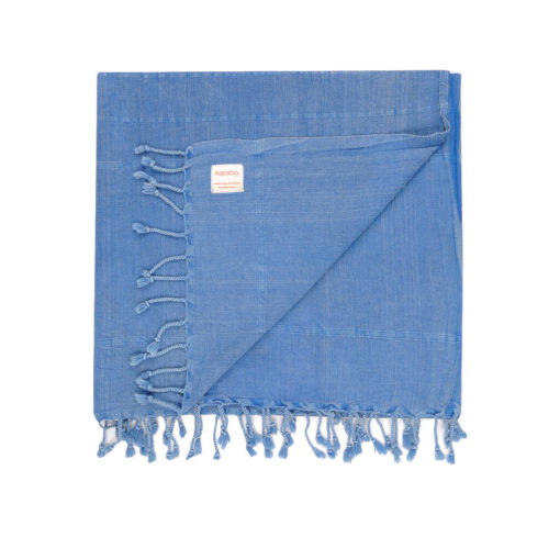 blue vintage wash Turkish Towel